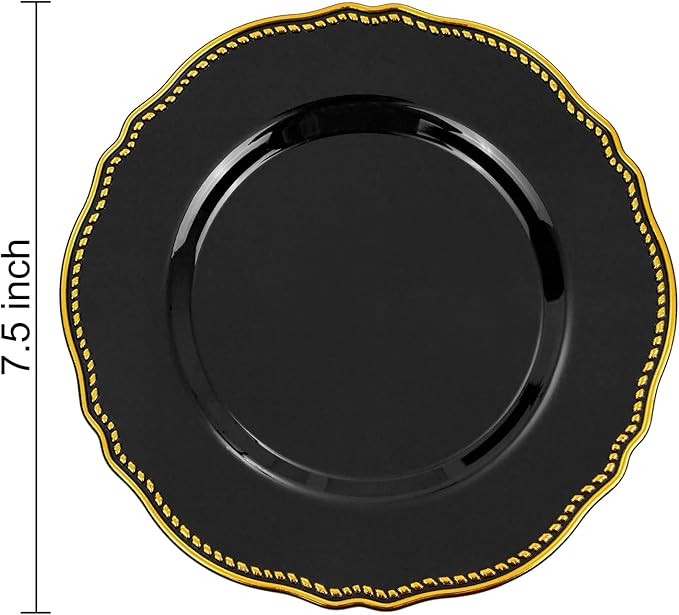 Hioasis 60pcs Black Plastic Plates - Image 6