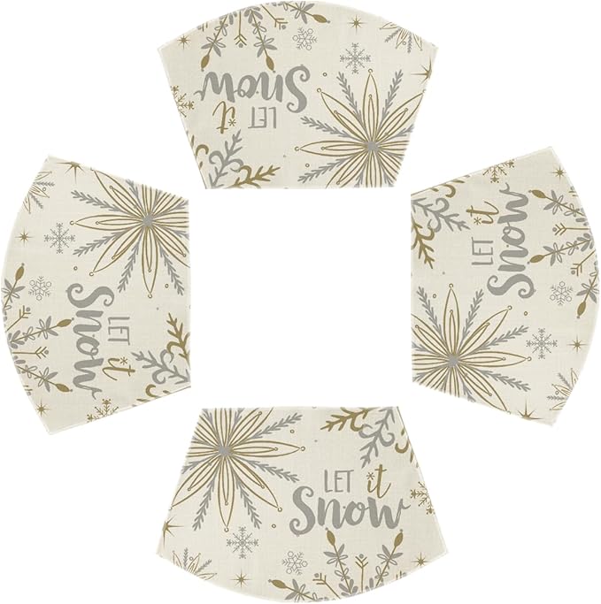 Artoid Mode Christmas Snowflakes Wedge Shape Placemats by ArtoidMode
