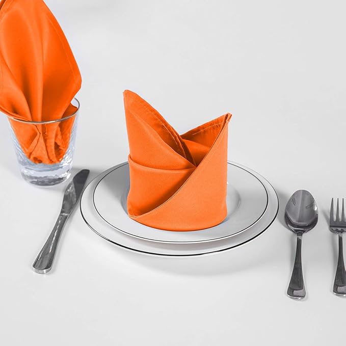 Cupuamon Cloth Napkins 20x20 inch Washable Polyester Dinner Napkins Soft Table - Image 4