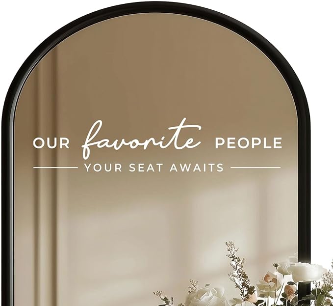Our Favorite People Vinyl Decal, Please Find Your Seat Sign by ZEARPT