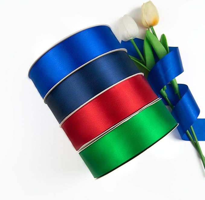 1-1/2 Inch 100 Yards Satin Ribbon Green, Solid Color Fabric Ribbon - Image 8