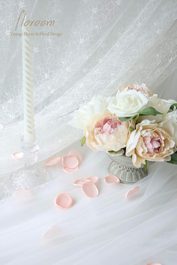 Floroom 500pcs Rose Petals Blush Faux Silk Flower Petals - Image 5