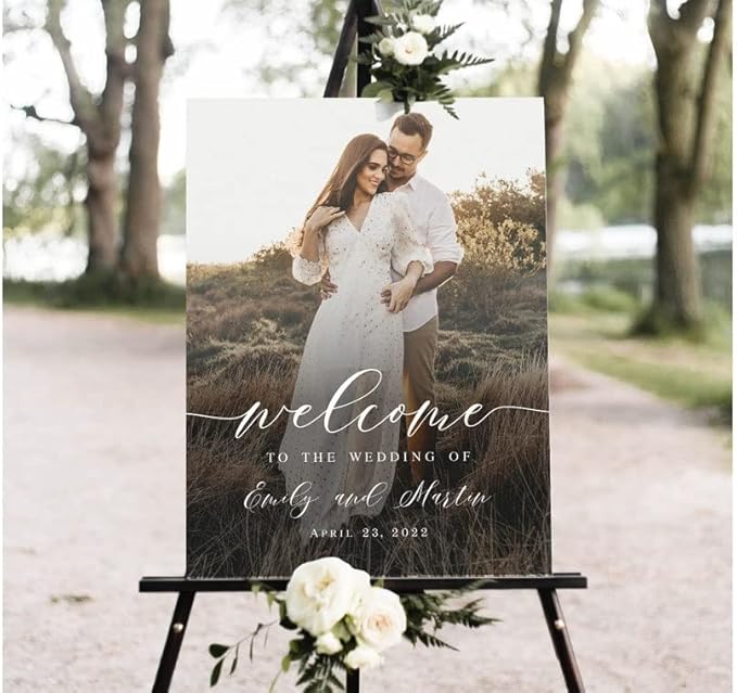 Welcome Sign for Wedding Reception by Custom