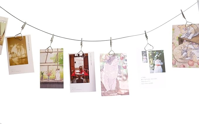 Multi-Purpose Steel Wall Hanging Photo Display Cable Wire Rod by TFu