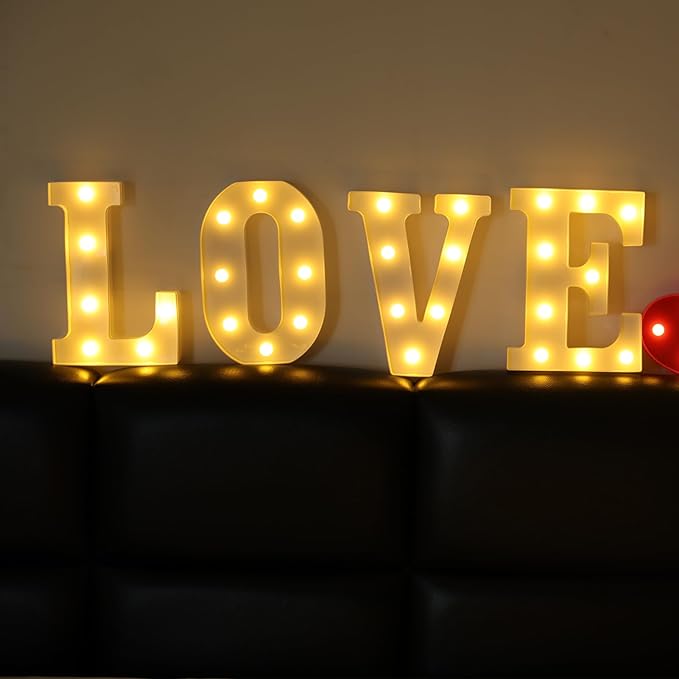 Led Light Up Letters, Led Marquee Letter Lights Love Sign, Decorative Numbers - Image 3