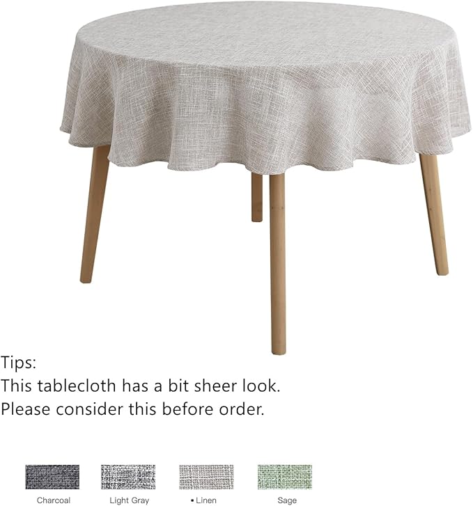 maxmill Flaxy Faux Linen Tablecloth - Image 4