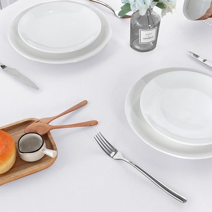 sancua 2 Pack Round Tablecloth 60 Inch White, Stain and Wrinkle Resistant Table - Image 8