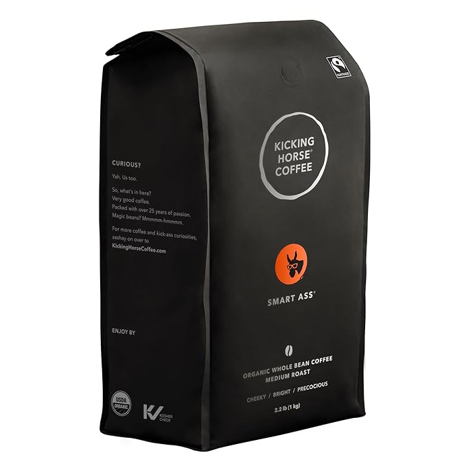 Kicking Horse Coffee, Smart Ass, Medium Roast, Whole Bean, 2.2 Pound by KickingHorseCoffee