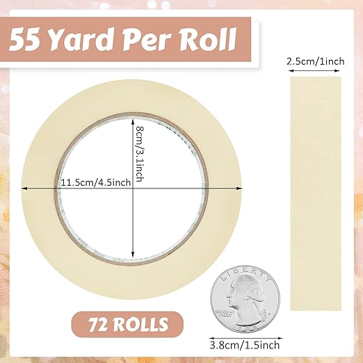 Masking Tape Bulk General Purpose Masking Painting Tape 55 Yards - Image 2