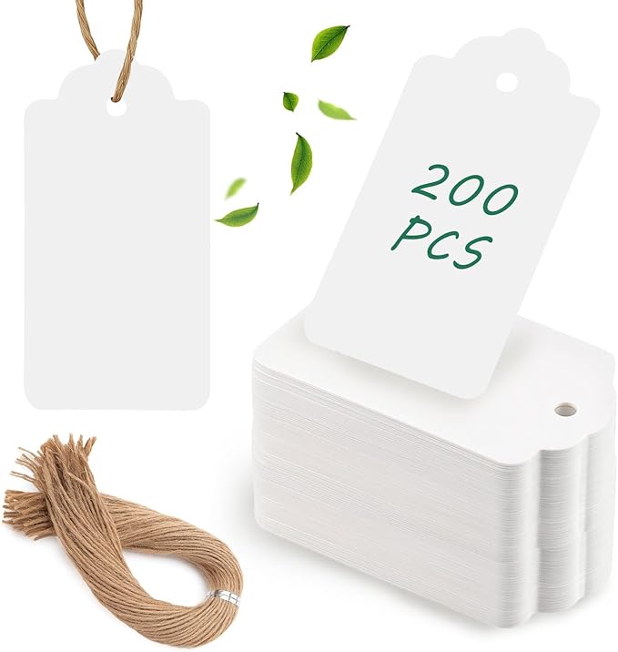 SallyFashion 200PCS Gift Tags, 2.8×1.7 Inch Hang Tags by sallyfashion