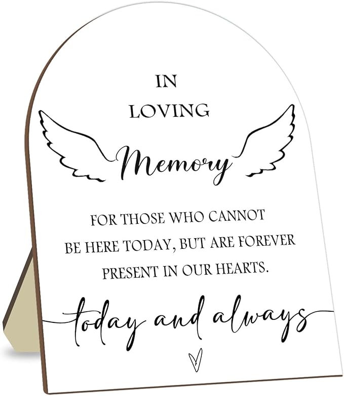 Memorial Table Sign for Bridal Shower, In Loving Memory Wooden Sign by CelebrateEveryMoment