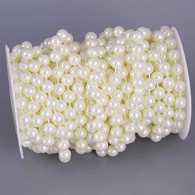 11 Yards/33Feet Pearl Garland Craft String Pearls, Faux Pearl - Image 8