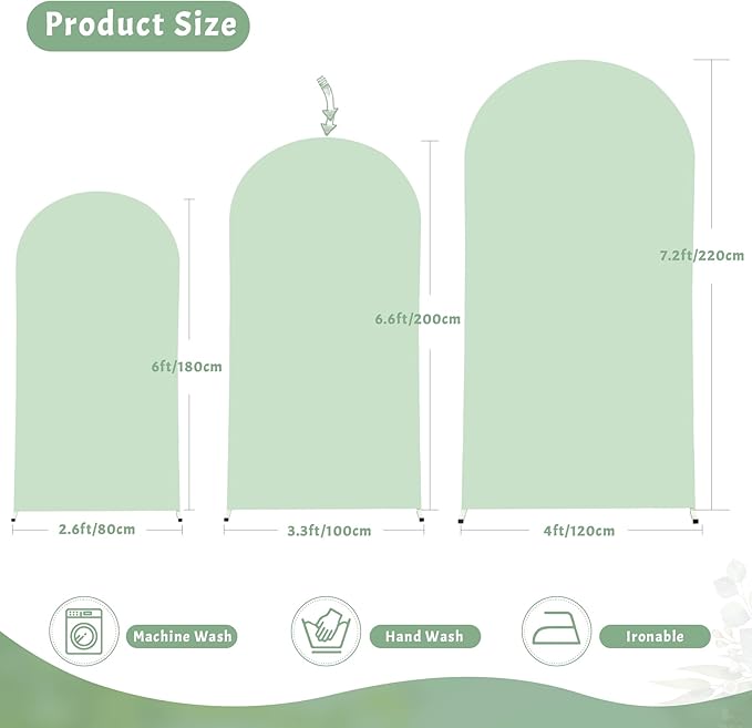 6FT Sage Green Arch Cover - Image 4
