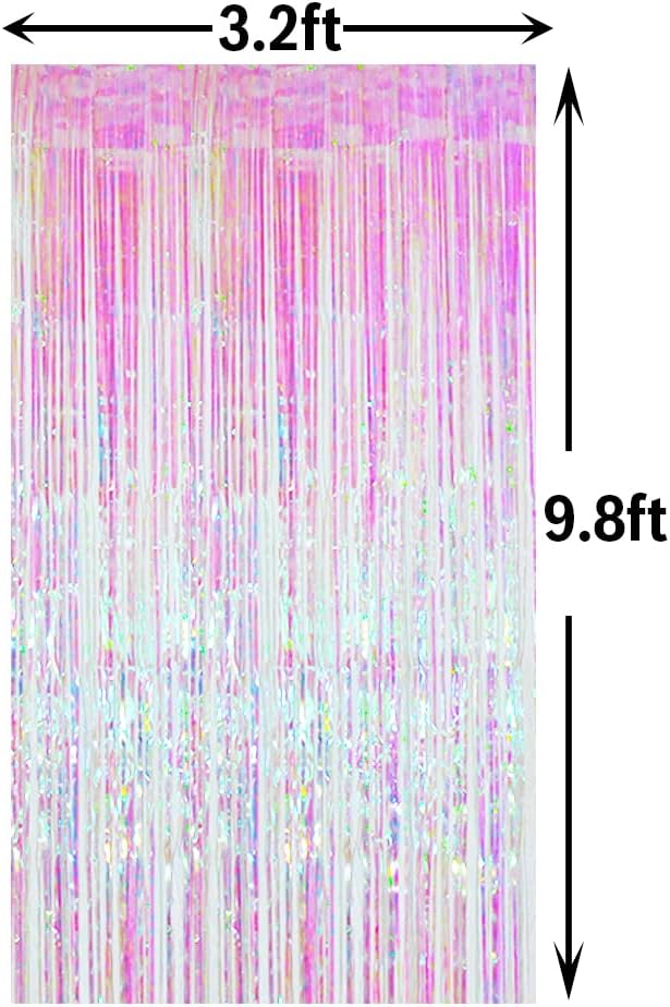 GOER 6.4 ft x 9.8 ft Metallic Tinsel Foil Fringe Curtains, Graduation - Image 7