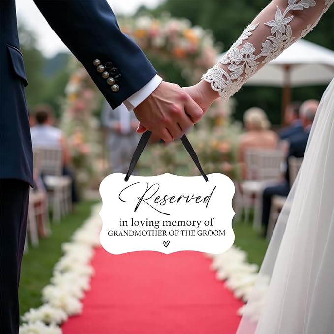 Acrylic Wedding Sign, Ring Bearer Sign, Reserved Seating Signs, - Image 5