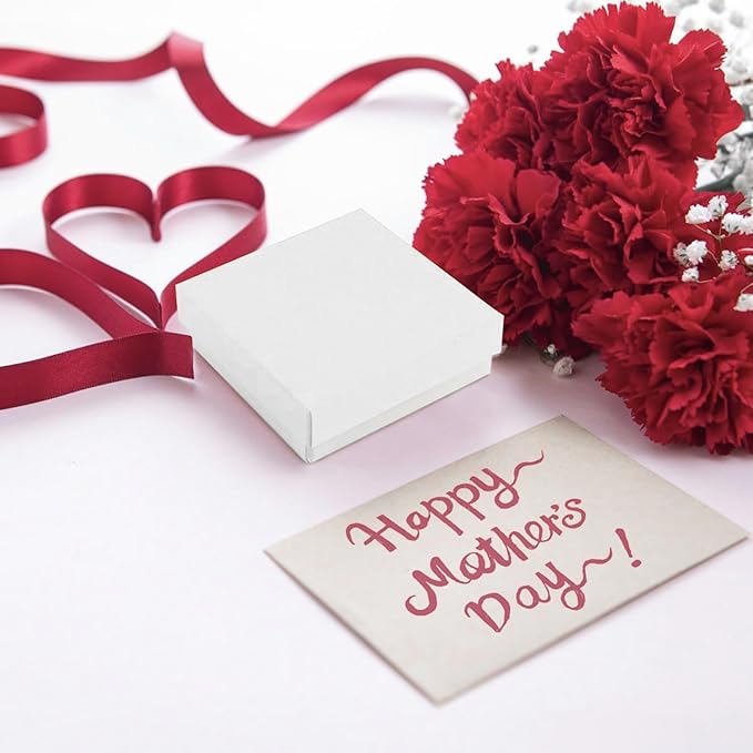 Gift Box Necklace Earring Ring Box Gift Box, 12 Pieces Square Cardboard Jewelry - Image 7