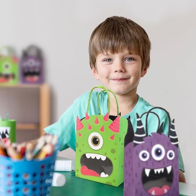 Cheerland Monster Party Favor Gift Bags Halloween Goodie Bag Monster Birthday - Image 5