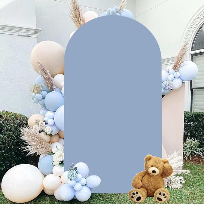 Wedding Arch Cover Dusty Blue Arches Stand Covers 7.2FT Arch-Backdrop-Cover - Image 3