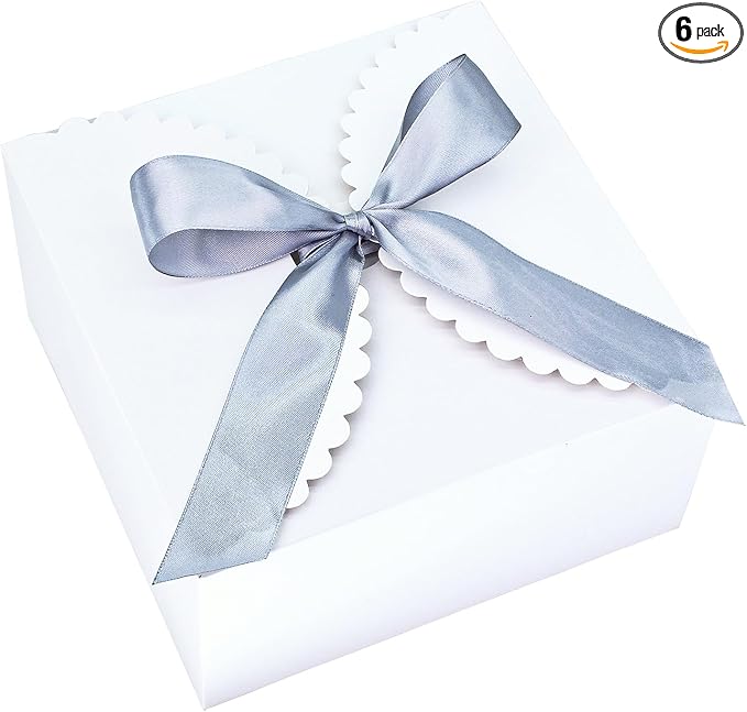8"x 8"x 4" White Gift Boxes by WEWILUCK