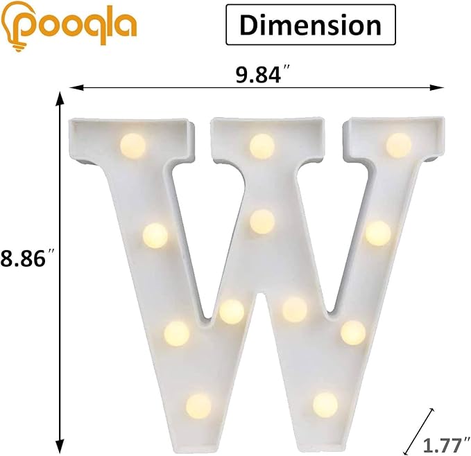 Pooqla LED Marquee Letter Lights, Warm White and Cool White Decorative Lighted - Image 5
