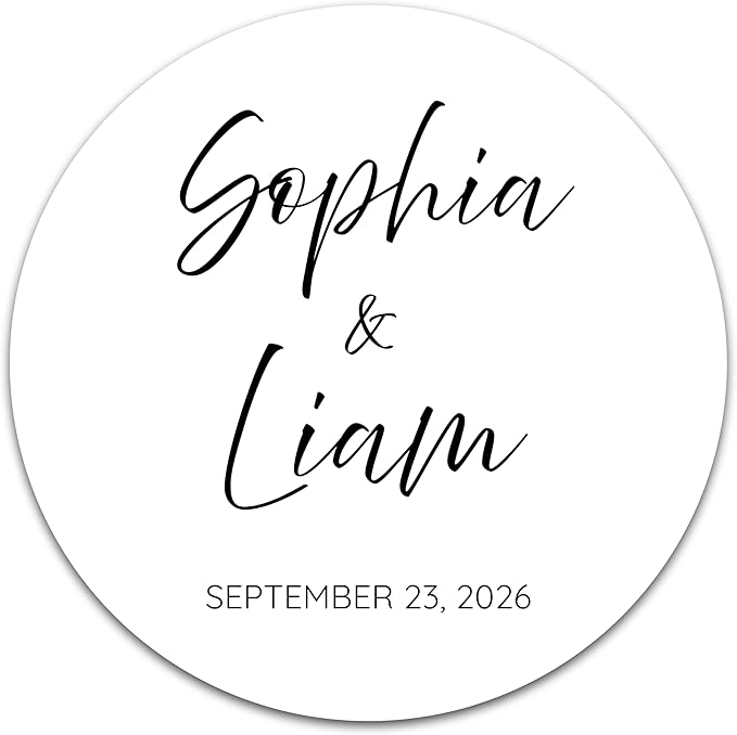 Personalized Wedding Stickers by BunnyBadges