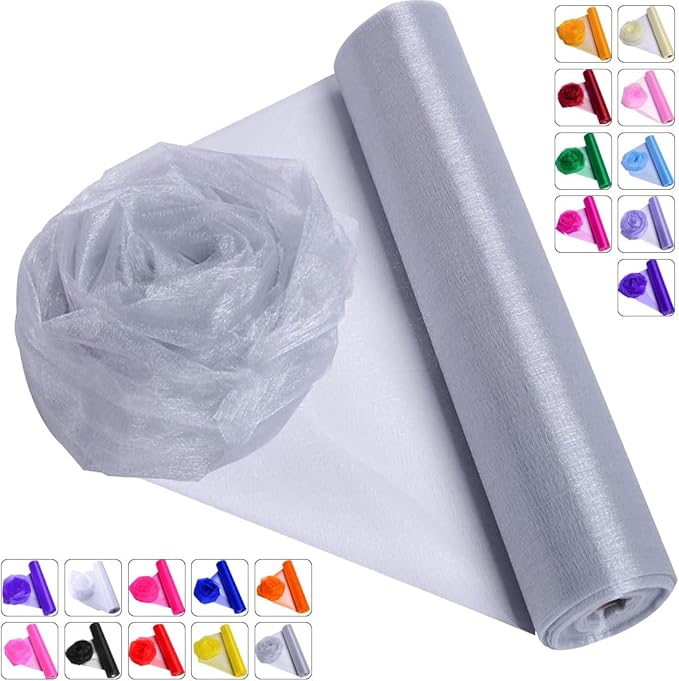 Crystal Organza Fabric Tulle by ICOSHOW