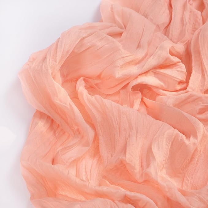 Coral Pink Cheesecloth Table Runner 6 Pack Fall Table Runners Boho Gauze 120 - Image 3