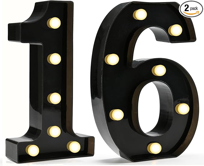 Pooqla Decorative Led Light Up Number Letters by Pooqla