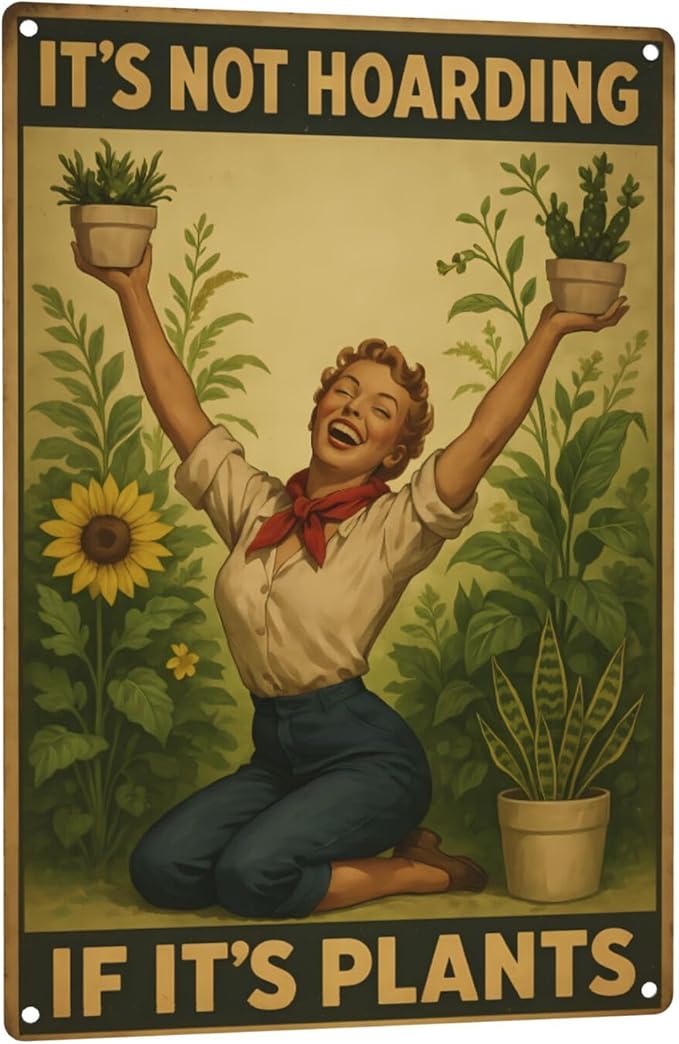 Vintage Metal Garden Sign by Unknown