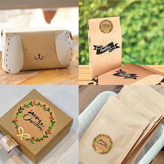 100-1000pcs Custom Stickers Merry Christmas Stickers Personalized Labels - Image 8
