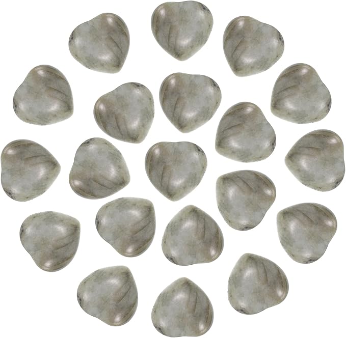 PATIKIL 20 Pcs Natural Heart Shaped Crystal Stone, 0.6 Inch Mini Polished Love by PATIKIL