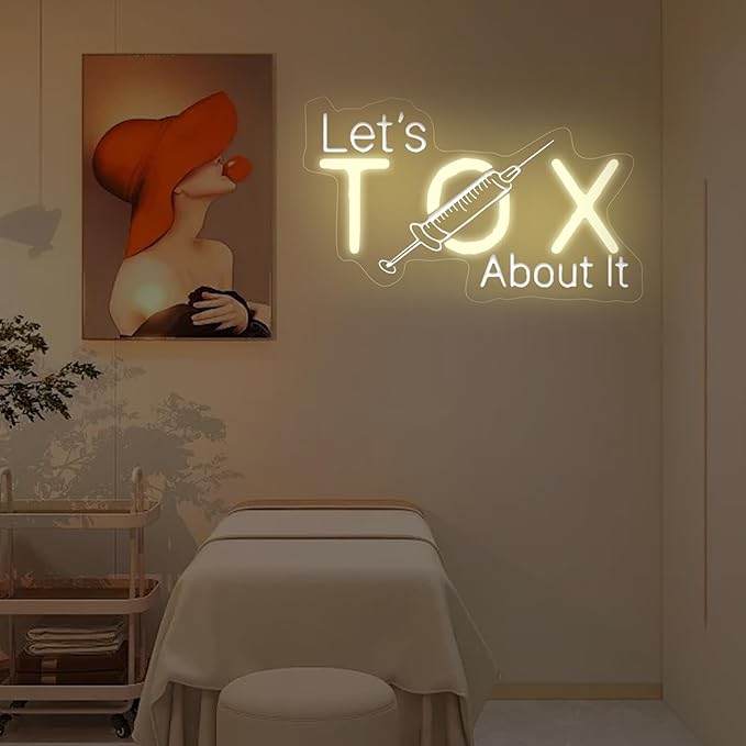 Let's Tox about it, Botox Business Sign, Injector Spa Studio Decor, Botox Art by DMDMBSR