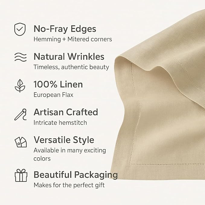 White Table Runner 72 inches Long – 100% Pure Linen Hemstitch 14 x 72 Inch - Image 6