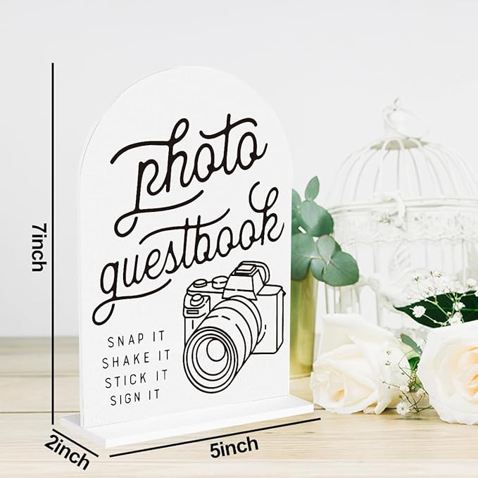 2Pcs Photo Guest Book Sign Cards and Gifts Sign - Image 2