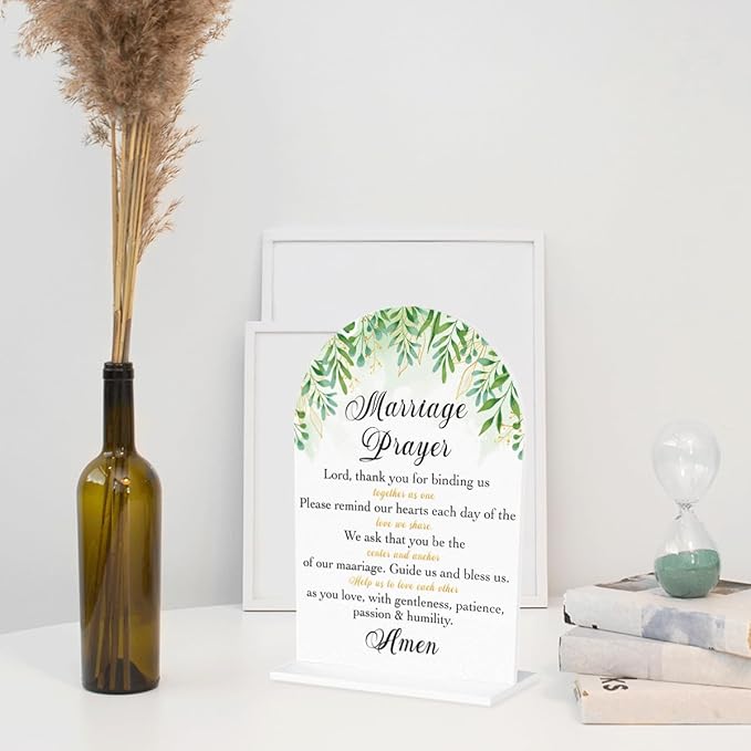 Marriage Prayer Sign, Wedding Engagement Bridal Shower Christian Religious Decor - Image 3