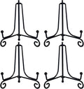 4PCS Premium Black Iron Plate Stands by HENABLE