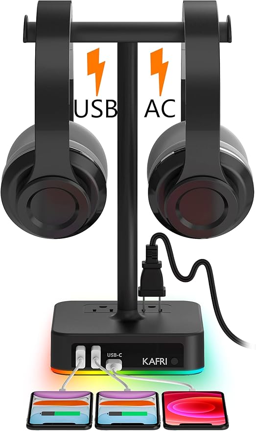 KAFRI RGB Dual Headphone Stand by Unknown