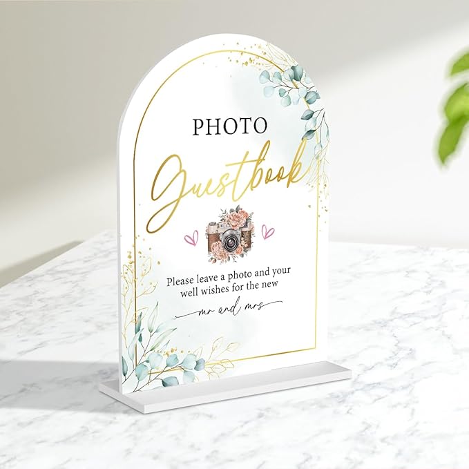 Acrylic Wedding Sign for Ceremony & Reception by Unknown