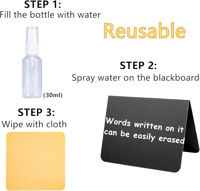 20PCS Mini Chalkboard Signs for Food, Reusable and Reserved Table Signs - Image 2