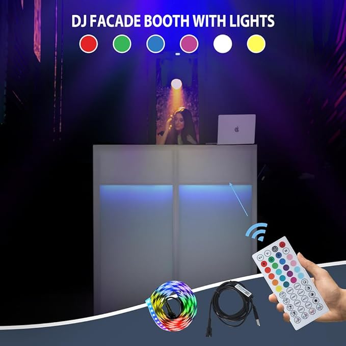 LUCKUP DJ Facade Booth 41"L x 20"W Portable DJ Facade - Image 6