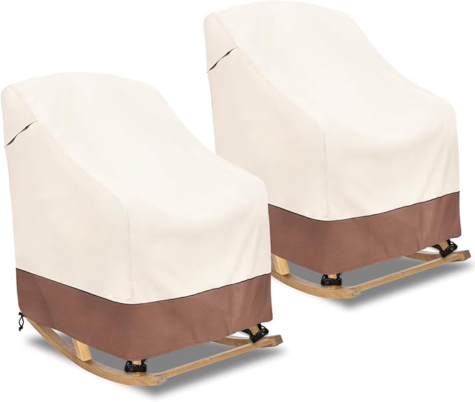 Okcool Patio Rocking Chair Cover 2-Pack, Rocking Chair Covers by Okcool