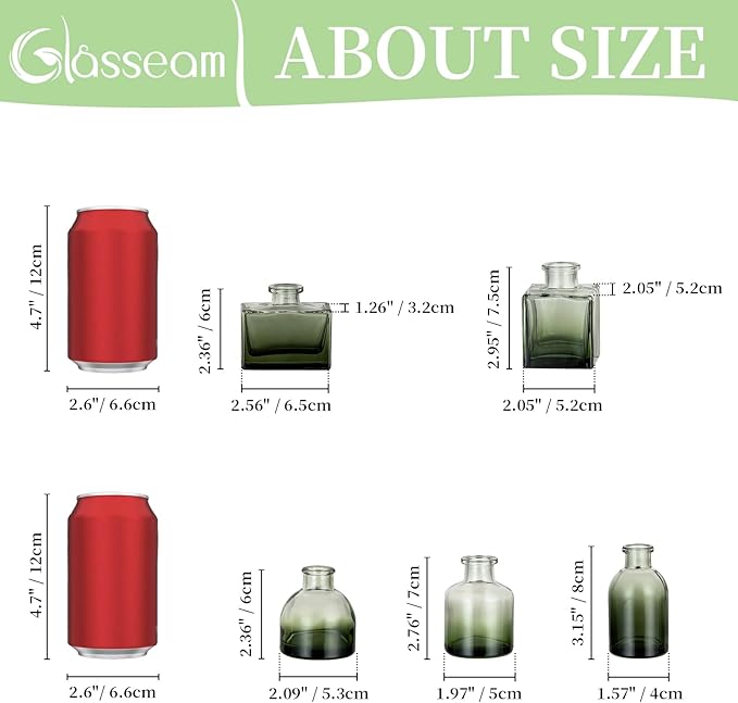 Glasseam Bud Flower Vases in Bulk: 40 Glass Cute Small Vases - Image 7