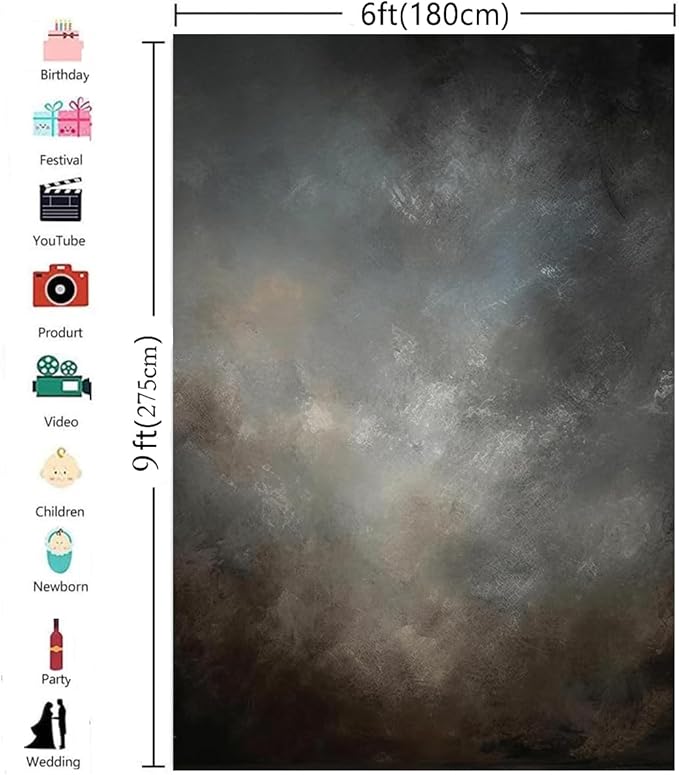 6x9ft Fabric Abstract Backdrop for Photography Vintage Portrait Old Master - Image 4