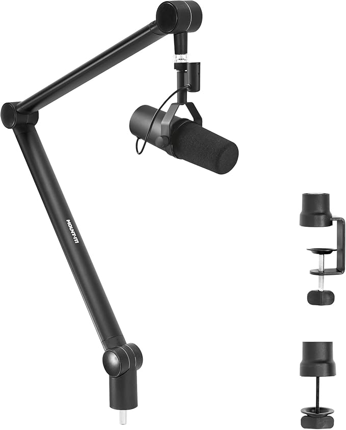 MOUNT-IT! Adjustable Microphone Boom Arm Suspension Scissor Mic Stand, Desk - Image 3