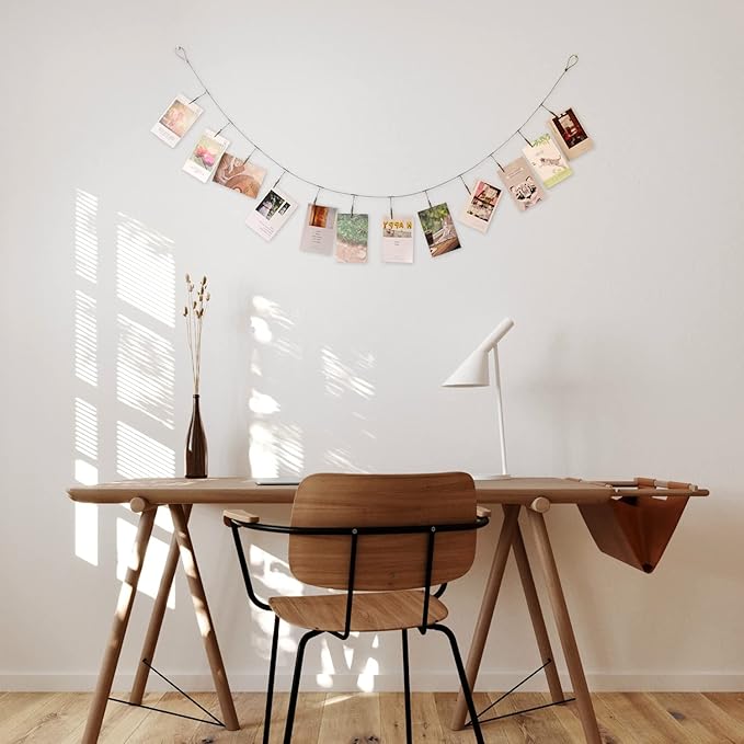 Multi-Purpose Steel Wall Hanging Photo Display Cable Wire Rod String - Image 5
