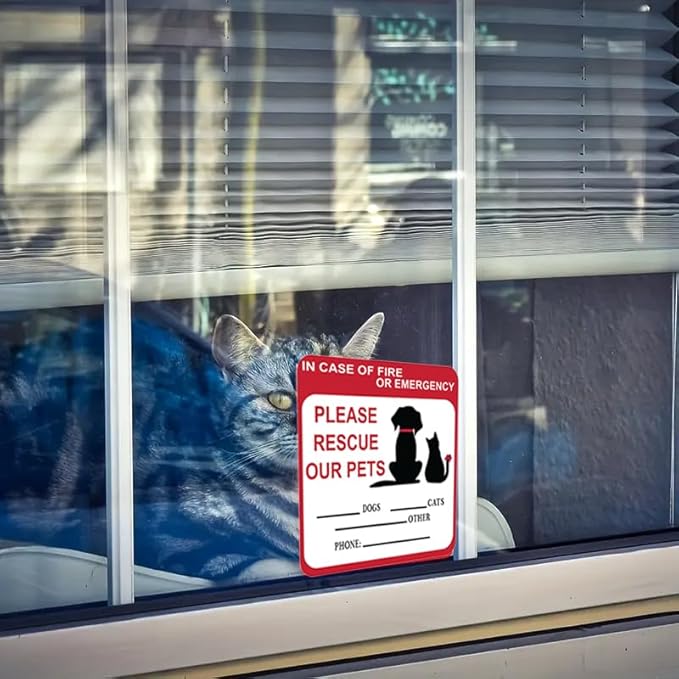 in Case of Fire or Emergency Please Rescue Our Pets Stickers – Pet Alert Safety - Image 6