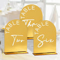 Gold Mirror Arch Wedding Table Numbers 1-30 by KOUDGY