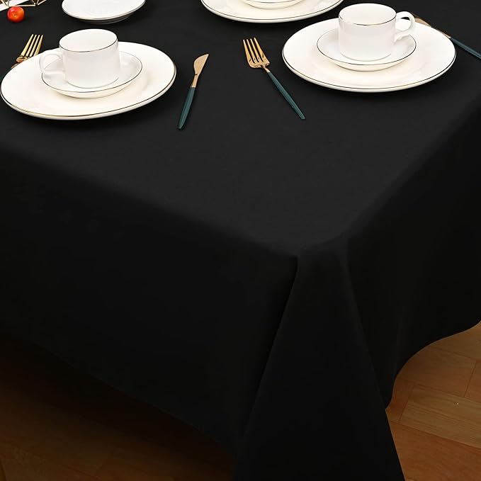 10 Pack Polyester Tablecloth, 60 x 102 Inch Black Polyester Table Cloth - Image 5