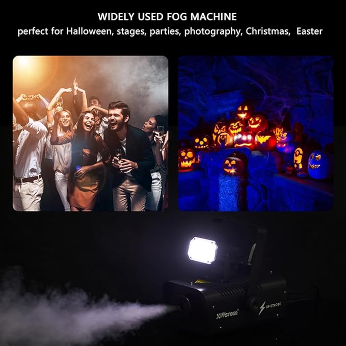 Fog Machine 1000W with Strobe Light, Wireless Remote, and Events - Image 4
