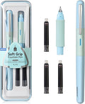 WRITECH Soft Grip Fountain Pen: Black Ink Fine Nib Pen by WRITECH